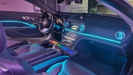 서울 광진구에서 벤츠SL 63AMG R172 비노출과 매립 엠비언트 후방 블랙박스 예시설명 / 광진구, 성수, 송파, 동대문