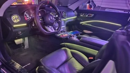 서울 광진구에서 벤츠SL 63AMG R172 비노출과 매립 엠비언트 후방 블랙박스 예시설명 / 광진구, 성수, 송파, 동대문
