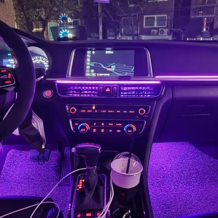 기아 더뉴K5 2018년식 RGB 아크릴 엠비언트, 풋등, 송풍구LED 시공!! 서울 광진구 카디자인 입고 / 광진구, 성수, 송파, 동대문
