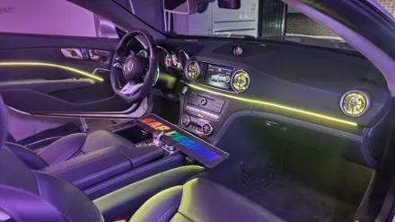 서울 광진구에서 벤츠SL 63AMG R172 비노출과 매립 엠비언트 후방 블랙박스 예시설명 / 광진구, 성수, 송파, 동대문