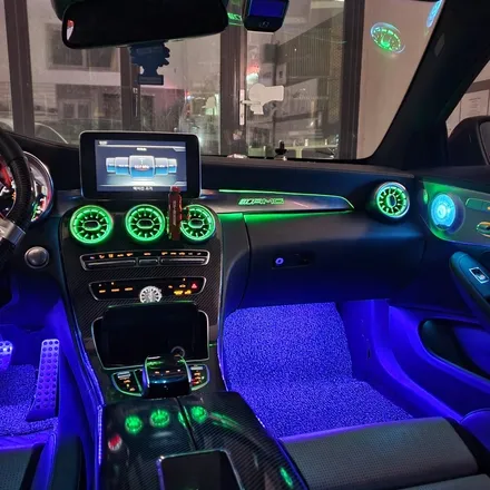 벤츠 C63 AMG 쿠페, 벤풍구 송풍구LED 벤츠송풍구 스피커부메스터 스피커LED 엠비언트 풋등 순정연동, 서울 광진구 카디자인 입고!! / 광진구, 성수, 송파, 동대문