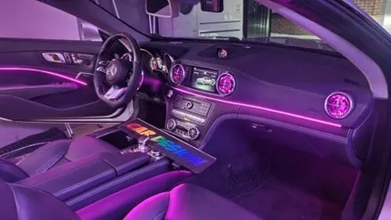 서울 광진구에서 벤츠SL 63AMG R172 비노출과 매립 엠비언트 후방 블랙박스 예시설명 / 광진구, 성수, 송파, 동대문