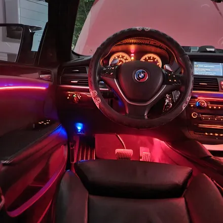 BMW E71 X6 2008년식 비노출 아크릴 엠비언트 풋등 실내등 LED교환 시공 / 광진구, 성수, 송파, 동대문