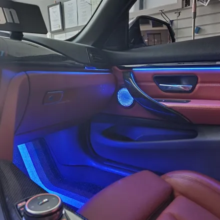 BMW F32 428I 컨버터블 윈드디플렉터LED 비노출 엠비언트 시공 / 광진구, 성수, 송파, 동대문