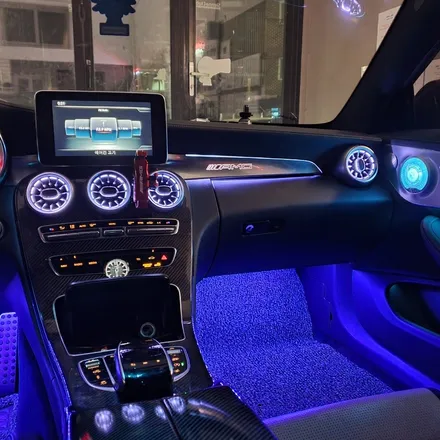 벤츠 C63 AMG 쿠페, 벤풍구 송풍구LED 벤츠송풍구 스피커부메스터 스피커LED 엠비언트 풋등 순정연동, 서울 광진구 카디자인 입고!! / 광진구, 성수, 송파, 동대문