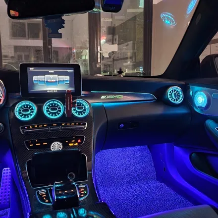 벤츠 C63 AMG 쿠페, 벤풍구 송풍구LED 벤츠송풍구 스피커부메스터 스피커LED 엠비언트 풋등 순정연동, 서울 광진구 카디자인 입고!! / 광진구, 성수, 송파, 동대문