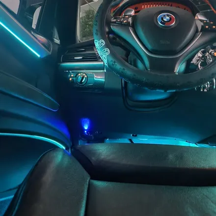 BMW E71 X6 2008년식 비노출 아크릴 엠비언트 풋등 실내등 LED교환 시공 / 광진구, 성수, 송파, 동대문