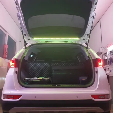 이거 완전 인싸템인데!? SUV 트렁크 커스텀LED 시공. 기아 스포티지QL 실내 엠비언트 무드등, 서울 광진구 카디자인 에서!! / 광진구, 성수, 송파, 동대문