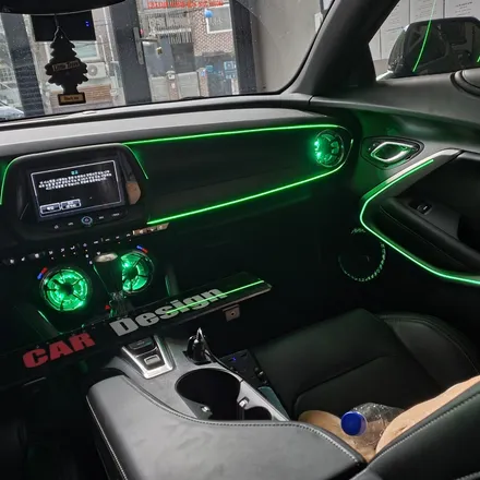 쉐보레 카마로 카마로SS 송풍구 LED 엠비언트 순정 광량업 네비게이션 작업 / 광진구, 성수, 송파, 동대문