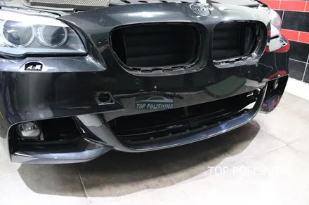 탑폴리싱 [ BMW 528I ] 다이아몬드 화이트 전체랩핑 + 3M 4D 유광카본 실내랩핑 + 그릴교환 / 양천구 신정동
