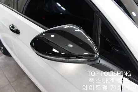 탑폴리싱 [ 폭스바겐 골프 ] 화이트펄 전체랩핑 + 전체 썬팅 재시공 / 양천구 신정동