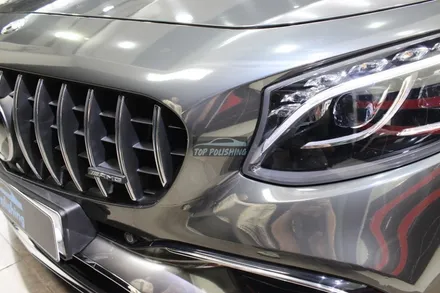 탑폴리싱 [ 벤츠 S63AMG 카브리올레 ] 국내1호출고차량 에이버리 슈프림 블랙크롬 전체랩핑 하기 / 양천구 신정동