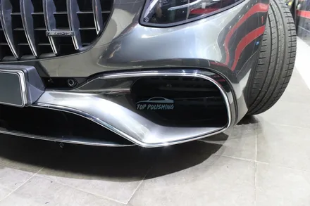 탑폴리싱 [ 벤츠 S63AMG 카브리올레 ] 국내1호출고차량 에이버리 슈프림 블랙크롬 전체랩핑 하기 / 양천구 신정동
