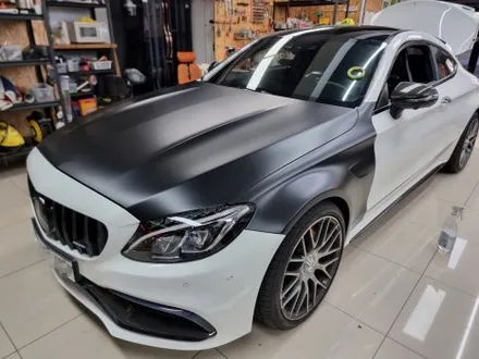 [광진구컬러PPF] 벤츠 C63AMG 사틴블랙 컬러PPF