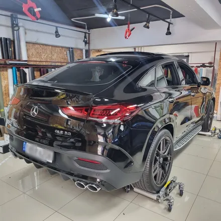 벤츠의 고성능 SUV GLE53AMG쿠페! 크롬죽이기 올블랙만들기