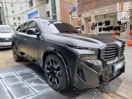 [광진구랩핑] BMW XM 리페어사틴블랙 전체랩핑 시공.