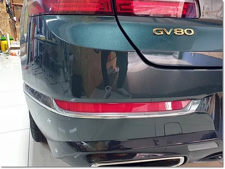 제네시스 GV80 크롬죽이기 골드크롬랩핑 그릴랩핑 루프렉랩핑 윈도우몰딩랩핑