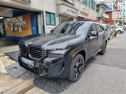 [광진구랩핑] BMW XM 리페어사틴블랙 전체랩핑 시공.