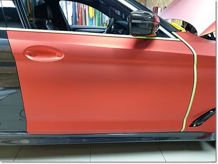 BMW 530e 무광레드크롬 전체랩핑 무광크롬 크롬랩핑