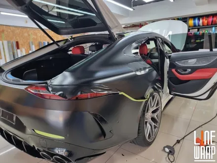 [전체랩핑] AMG GT43 리페어 사틴블랙 전체랩핑