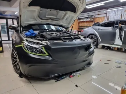 [광진구컬러PPF] 벤츠 C63AMG 사틴블랙 컬러PPF