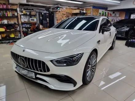 벤츠 AMG GT43 루프블랙PPF 앞뒤하다크롬랩핑 윈도우크롬랩핑 사이드미러랩핑