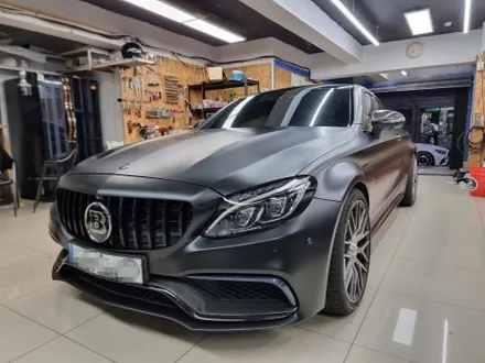 [광진구컬러PPF] 벤츠 C63AMG 사틴블랙 컬러PPF