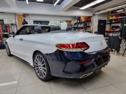 벤츠 c200 카브리올레 사틴화이트 전체랩핑