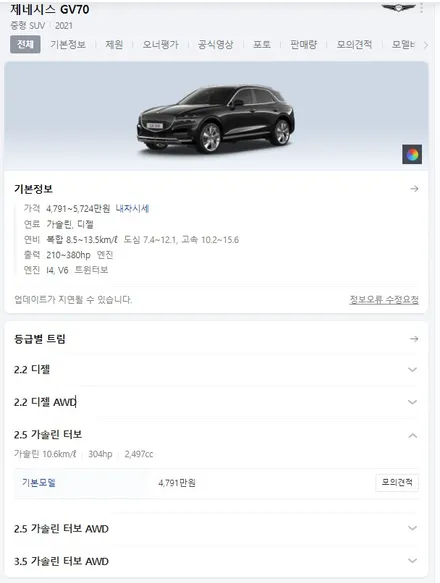 [GV70]생활보호 무광PPF