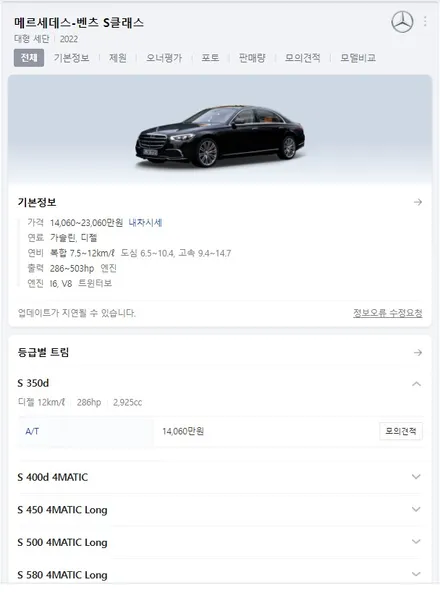 신형 벤츠 S클래스 전체 PPF