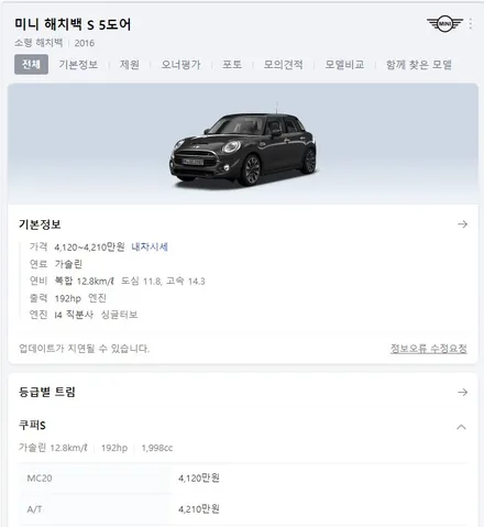 미니5도어 썬루프 커스텀테칼! 타공버전