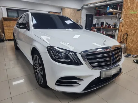 S클래스 전체랩핑 블랙->화이트랩핑