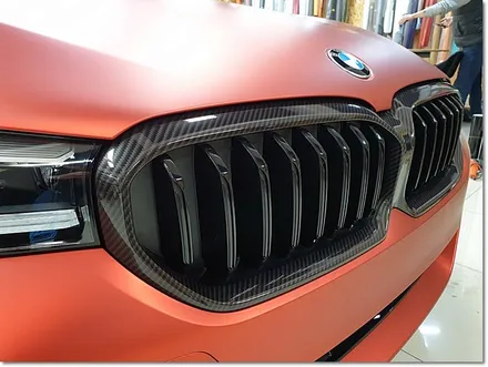 BMW 530e 무광레드크롬 전체랩핑 무광크롬 크롬랩핑