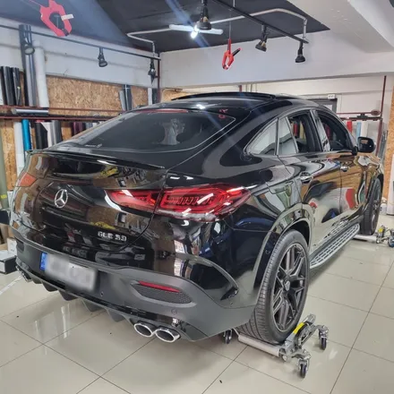 벤츠의 고성능 SUV GLE53AMG쿠페! 크롬죽이기 올블랙만들기
