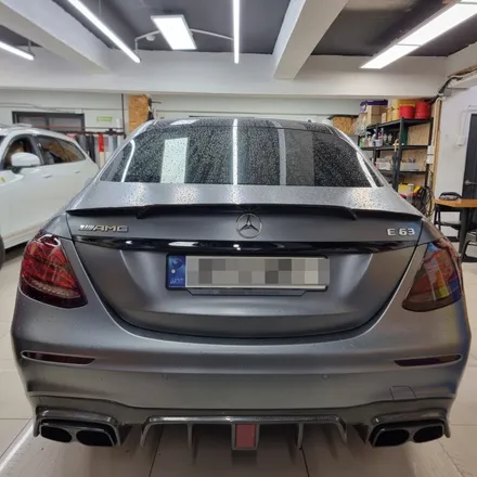 E63 amg 크롬죽이기,카본랩핑 (그릴+윈도우크롬+트렁크크롬+도어캐치+테일램프라이트필름)