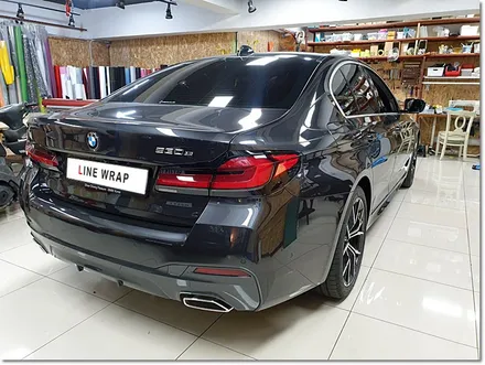BMW 530e 무광레드크롬 전체랩핑 무광크롬 크롬랩핑