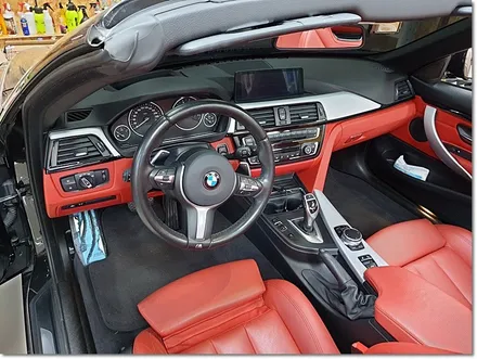 BMW 428i 실내랩핑 컬러안전벨트 시공기