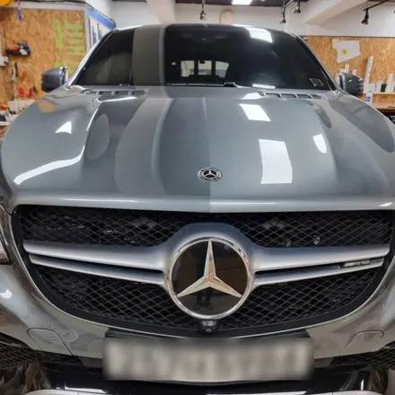 벤츠 GLE63 AMG 크롬죽이기+루프스킨+배기팁랩핑