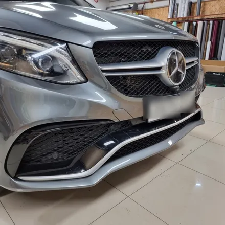 벤츠 GLE63 AMG 크롬죽이기+루프스킨+배기팁랩핑