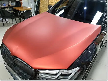 BMW 530e 무광레드크롬 전체랩핑 무광크롬 크롬랩핑
