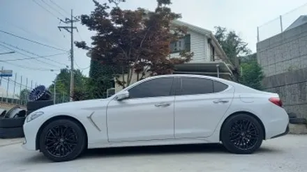 제네시스 G70 차량 18인치순정힐 유광블랙 분체도장휠 장착후기 / 시흥시 대야동