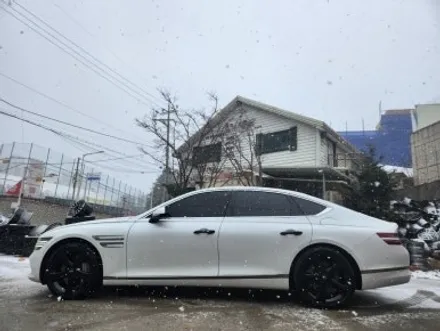 올뉴 제네시스 G80 RG3 유광블랙 분체도장 20인치순정휠 장착후기 / 시흥시 대야동
