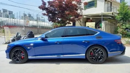 올뉴 제네시스 G80 RG3 페이스리프트 페리휠 더블랙 유광블랙 분체도장 20인치순정휠 장착후기 / 시흥시 대야동
