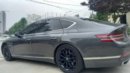 올뉴 제네시스 G80 RG3 유광블랙 분체도장 녹용휠 19인치순정휠 장착후기 / 시흥시 대야동