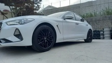 제네시스 G70 차량 18인치순정힐 유광블랙 분체도장휠 장착후기 / 시흥시 대야동