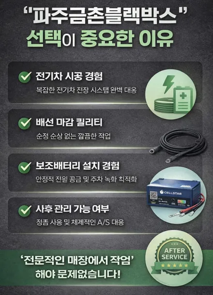 파주금촌블랙박스 추천｜삼성 그랑끌레오 보조배터리 설치 후기 (전기차 / 하이브리드 차량 필수 시공) / 경기 파주