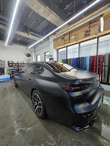 BMW 7시리즈 740i 무광 PPF 전체 시공 → 유광 블랙에서 매트 블랙 완전 변신 & 크롬 딜리트 / 화성 봉담
