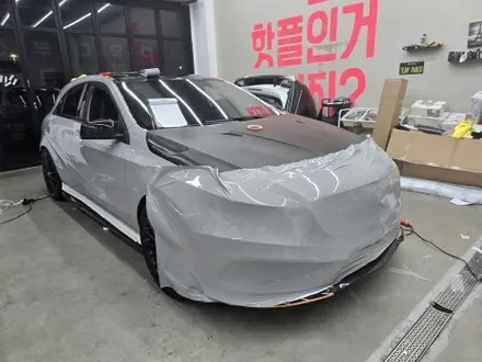 벤츠 A45 AMG 사고 후 전체 랩핑 재시공｜보험처리부터 AR 애쉬그레이 풀랩핑까지 / 화성 봉담