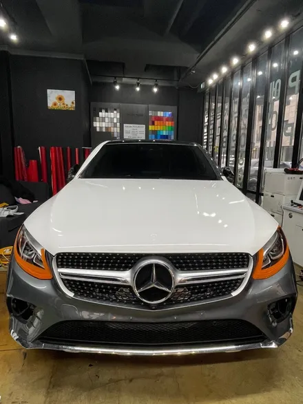 벤츠 GLC 220D 3M 화이트 유광 전체랩핑 / 화성 봉담