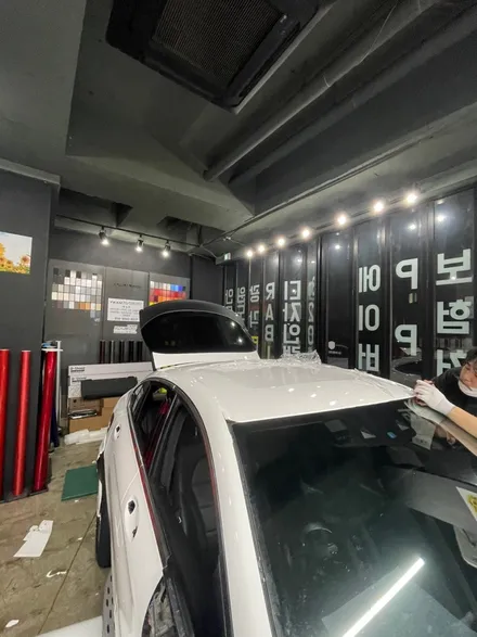 벤츠 GLC 220D 3M 화이트 유광 전체랩핑 / 화성 봉담